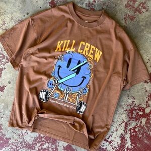 NEW Kill Crew Graphic Unisex Gym T-Shirt Oversized